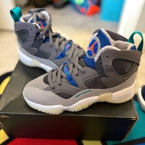 Jordan Kids Gray and Blue Sneakers
